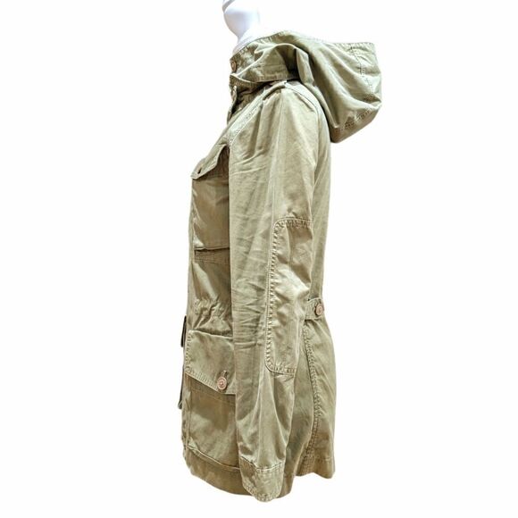 J. Crew Women's 100% Cotton Lightweight Utility Jacket Cinched Waist Size XS - Picture 4 of 11